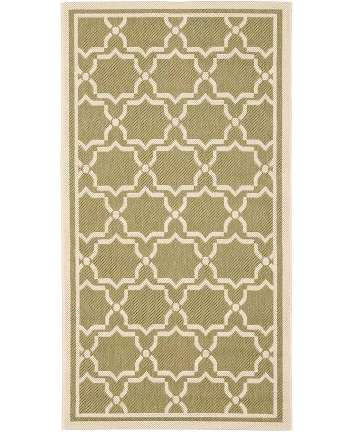 Safavieh Courtyard Green and Beige 2' x 3'7