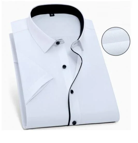 Camisa Masculina Manga Curta modelo Plus Size - Sleeve Classic / A Camisa Social Perfeita para os dias Quentes!