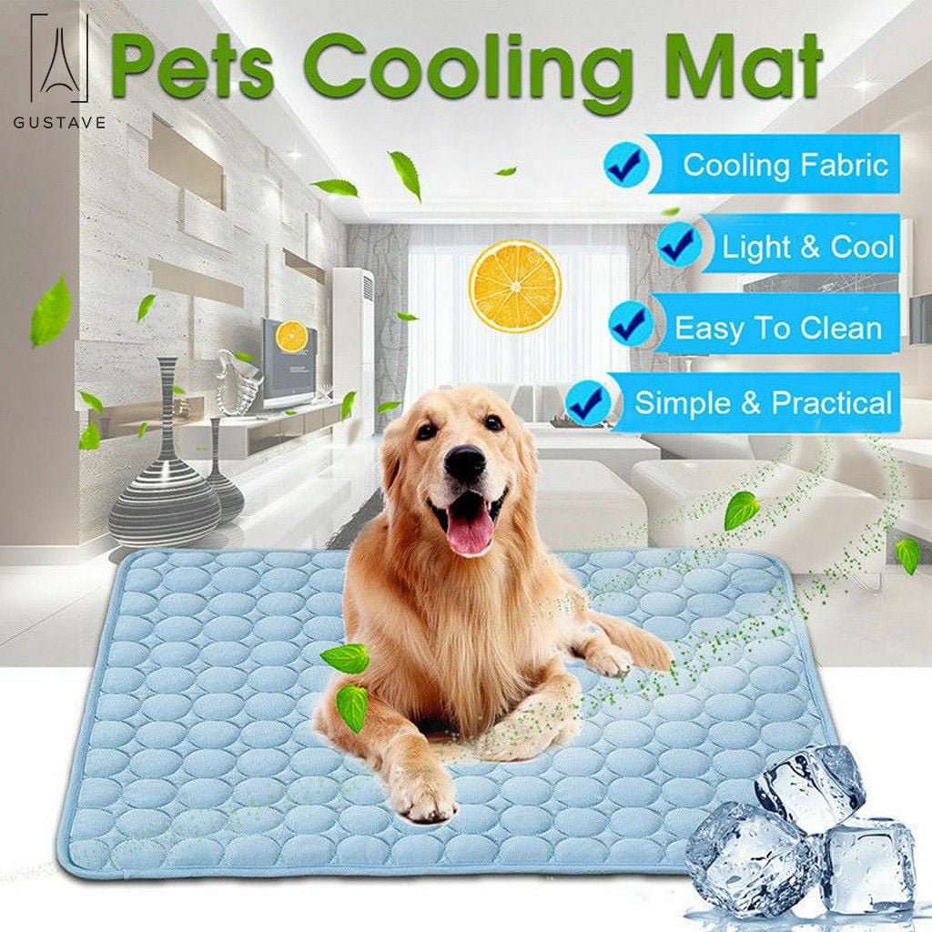 Gustave Pet Cooling Mat for Kennel Sofa Car Seats Dog Cat Bed Mattress Ice Silk Material Dissipates Heat Self Cooling Pad 