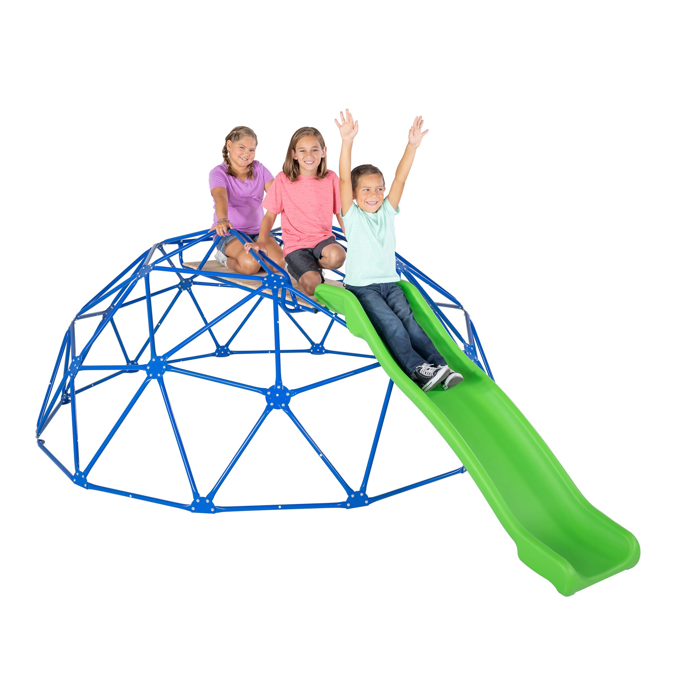 Deluxe 8.5' Diameter Metal Dome Climber with 6ft 1pc Blow Molded Slide
