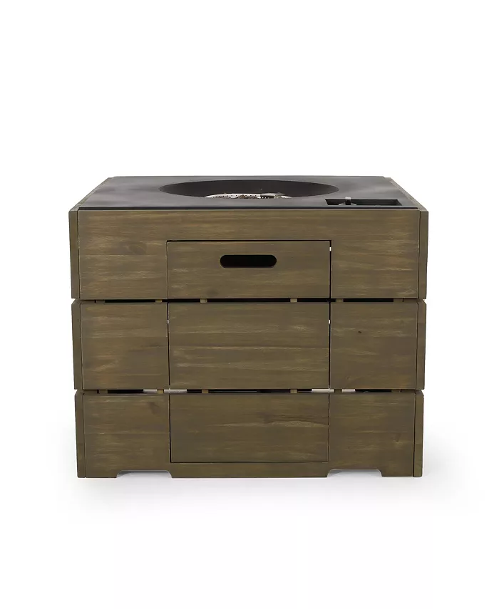 Noble House Archie Outdoor Rectangle Fire Pit
