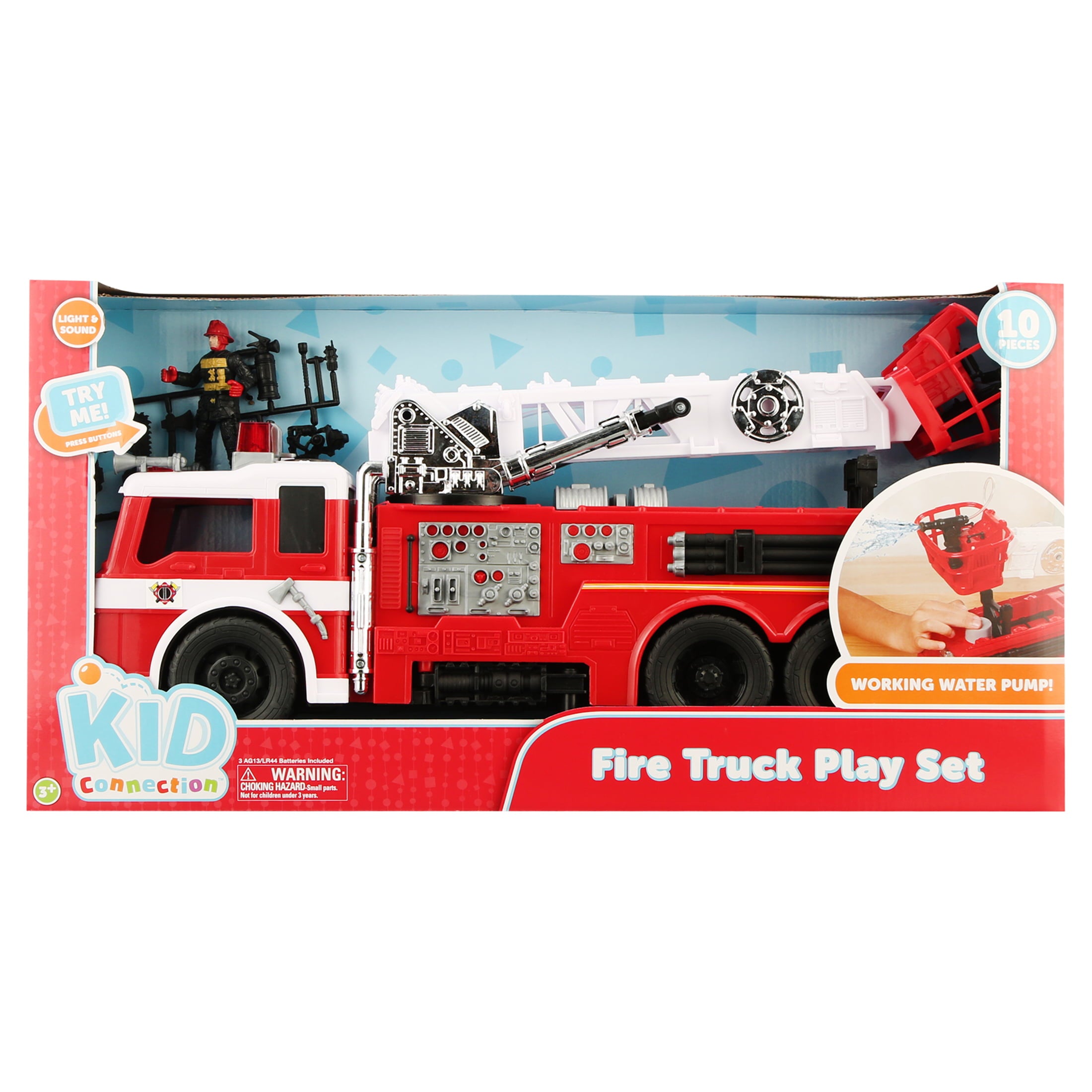 Kid Connection Fire Truck Play Set， 10 Pieces