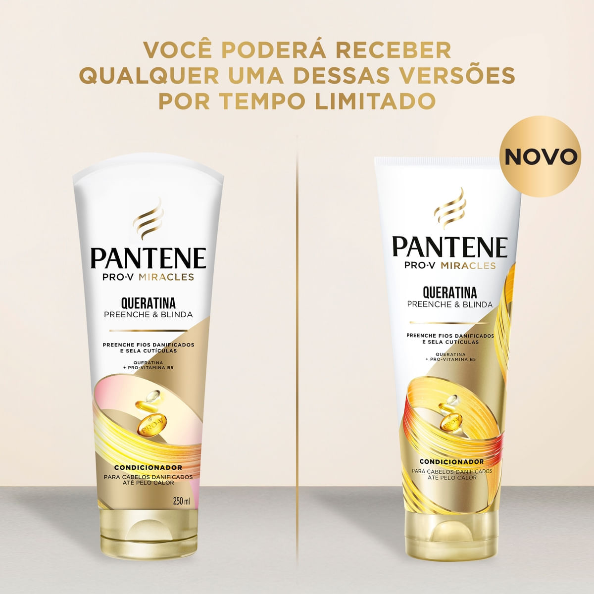 Condicionador Pantene Pro-V Miracles Queratina Preenche e Blinda 250ml