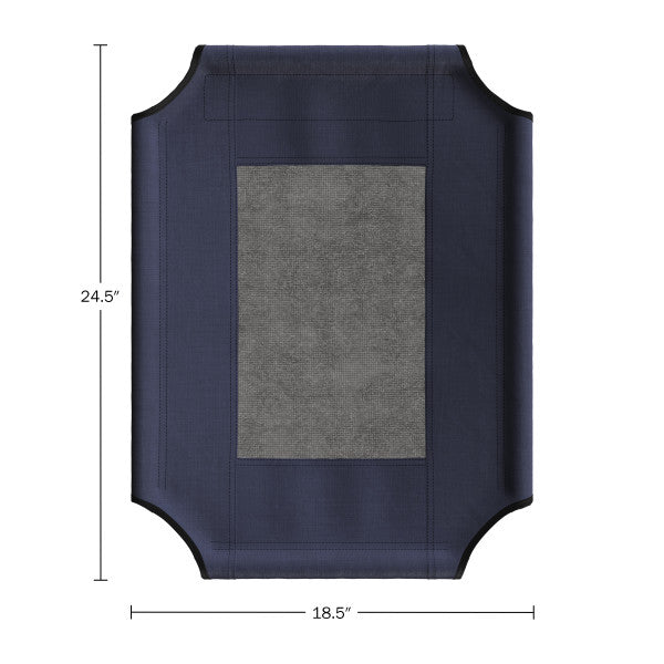 Elevated Dog Bed Cover - 24.5x18.5-Inch Replacement Pet Bed Cover with Mesh Panel - For Indoor/Outdoor Use - Dog Cot Not Included by PETMAKER (Blue)
