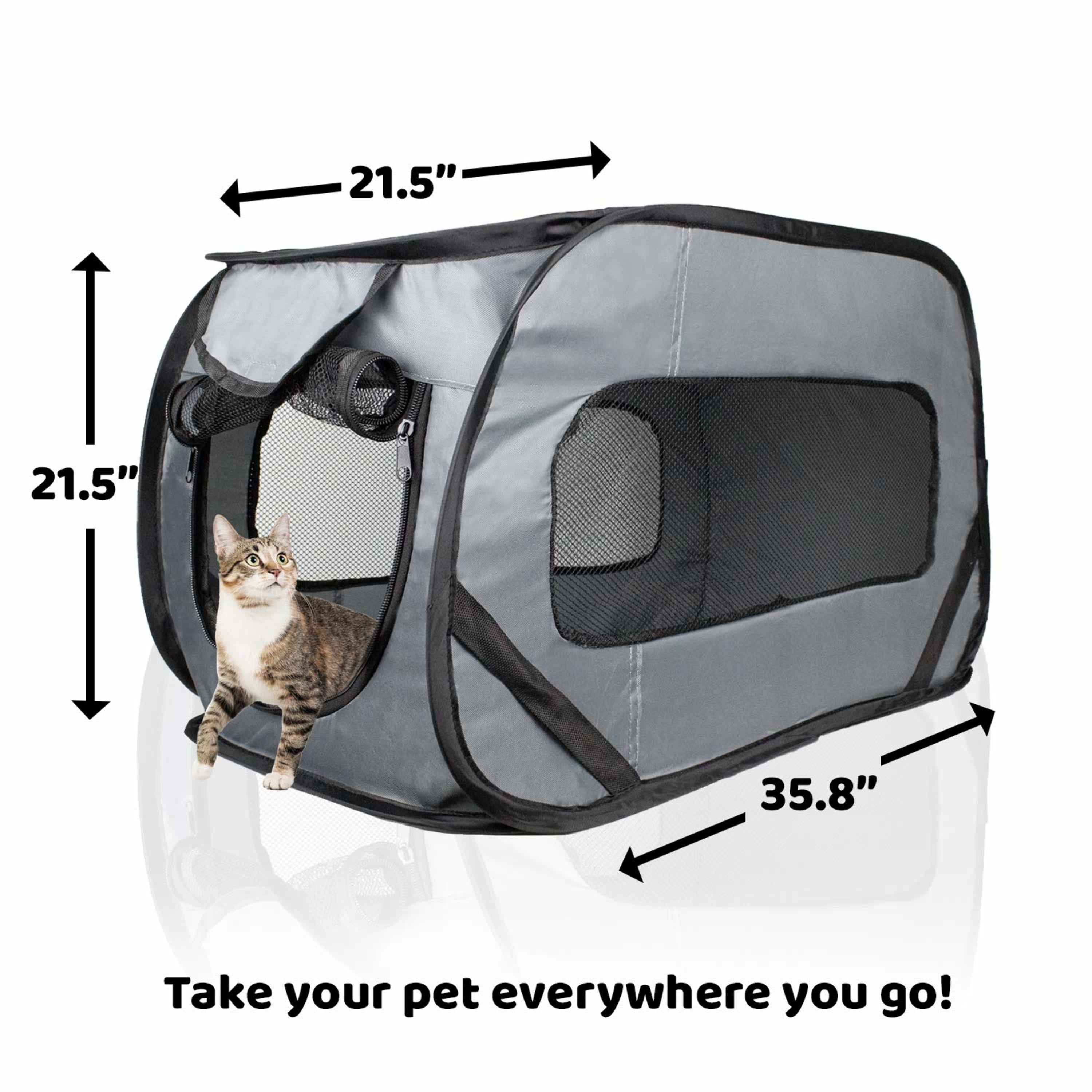 Downtown Pet Supply Pet Carriers for Cats and Dogs， Collapsible Dog Carrier， Giant