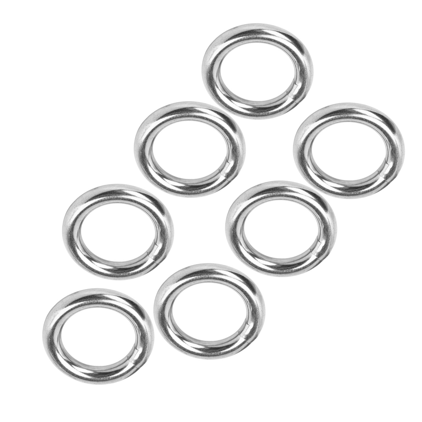 O ， Waterproof Strong Load Bearing 304 Stainless Steel Metal O  7 Pcs  For Fitness Hoops 8x30mm，8x35mm，8x40mm，8x80mm