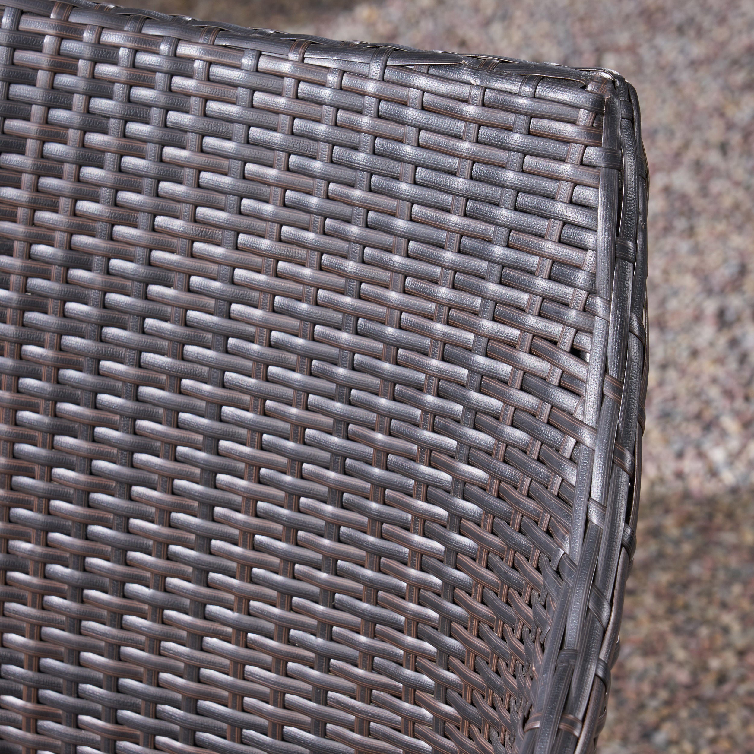 Declan Outdoor 5 Piece Wood and Wicker Dining Set