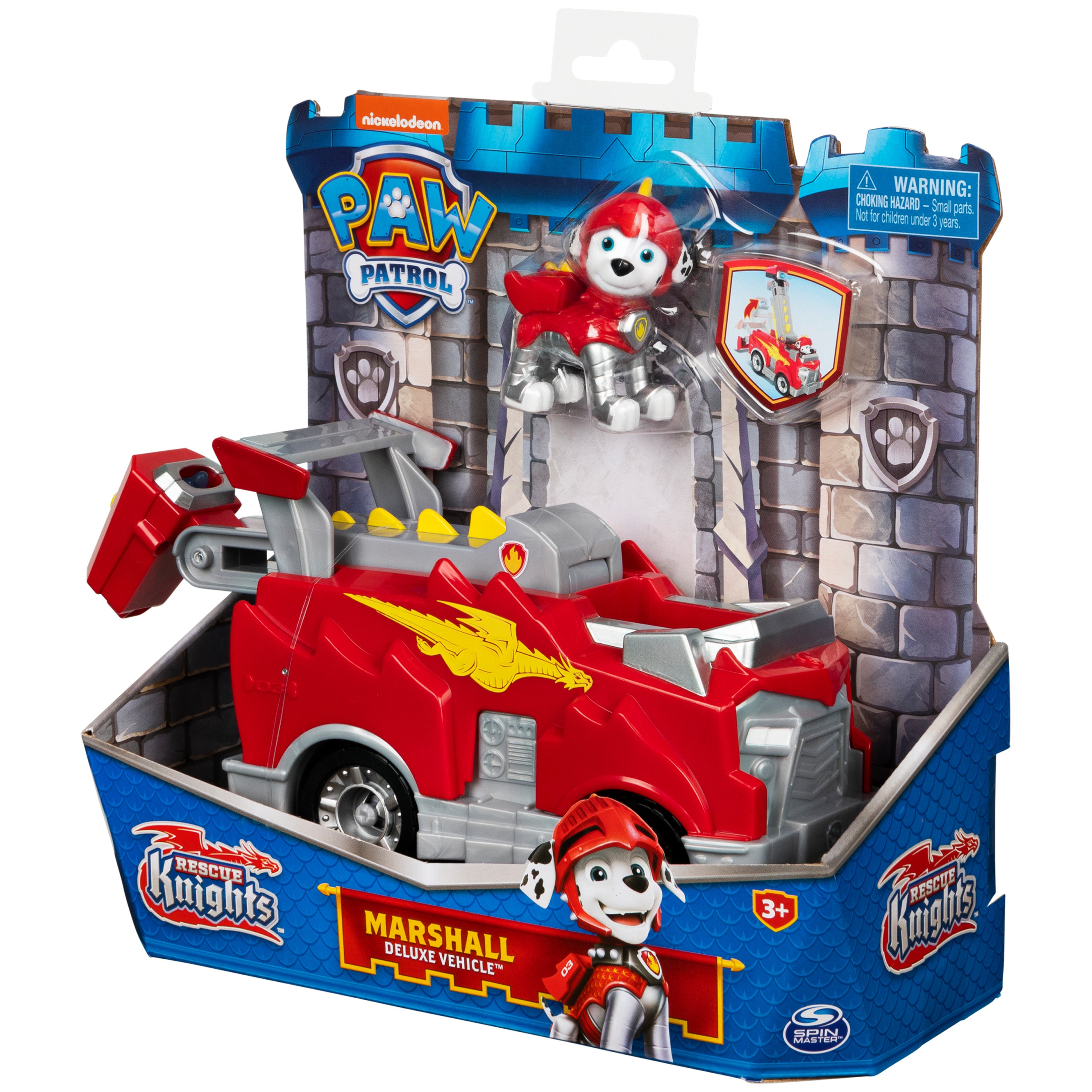 PAW Patrol: Rescue Knights， Transforming Car with Marshall Figure