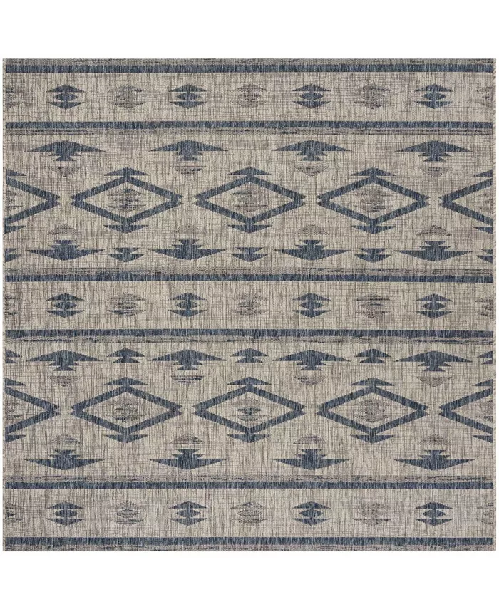 Safavieh Courtyard Gray and Navy 6'7