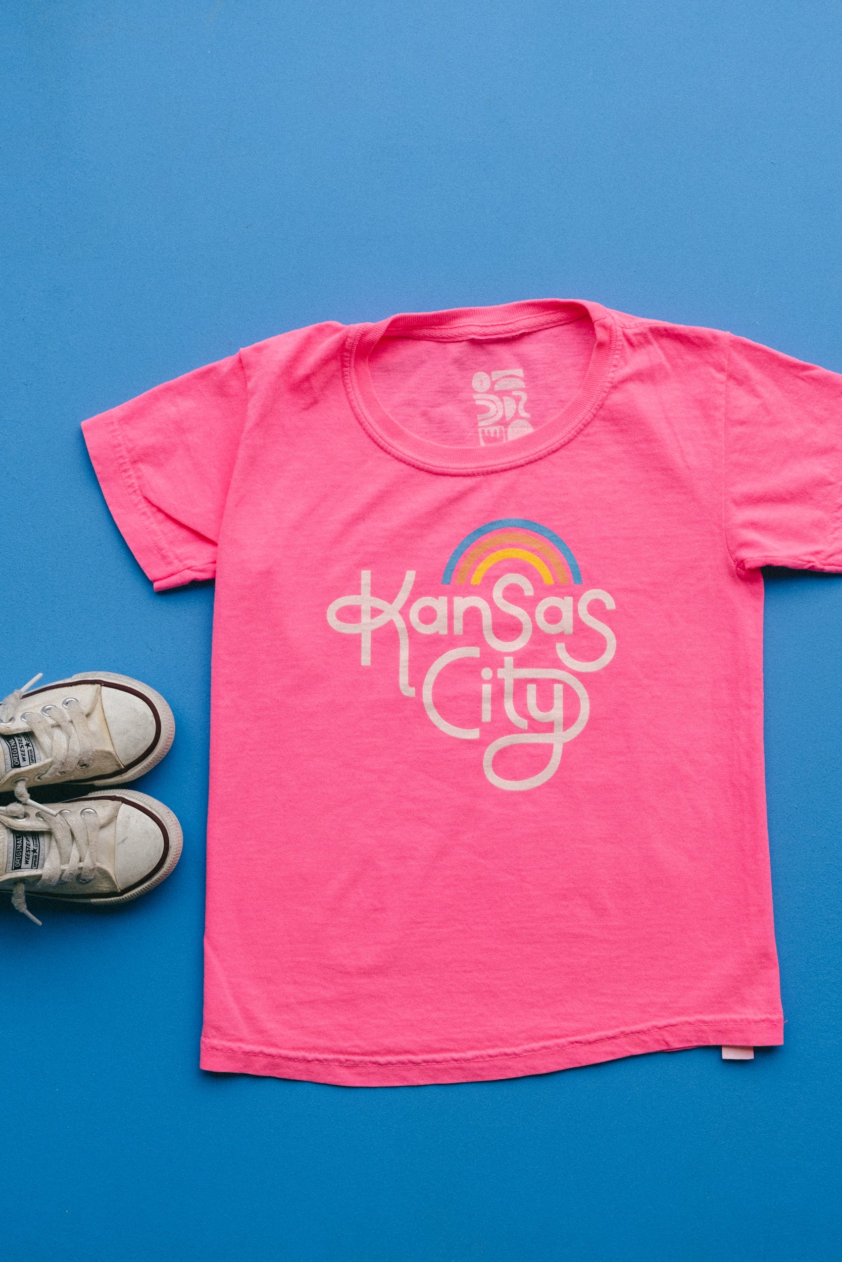 Retro Kansas City Kids T-Shirt - Neon Pink