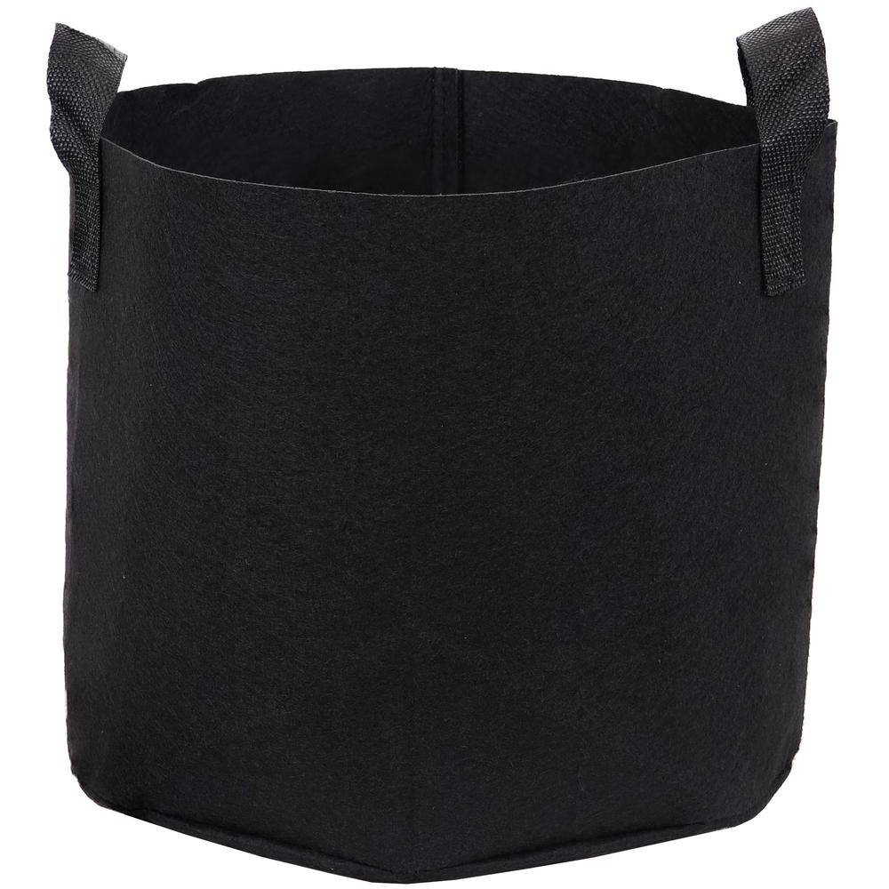 Sunnydaze Decor 5 Gal. Plastic Garden Grow Bags with Handles - Non-Woven Polypropylene Fabric (5-Pack) WGS-258-5PK