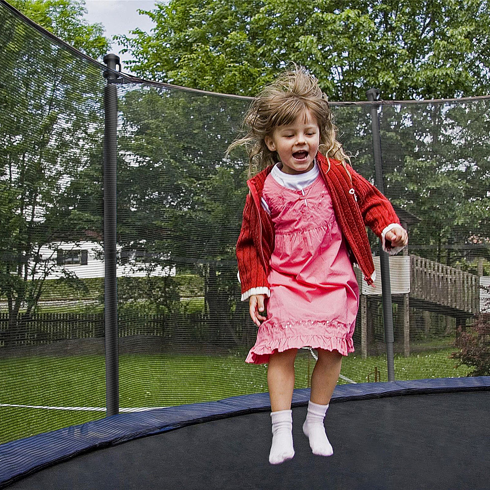 AEDILYS 12 Feet Jump Recreational Trampolines with Enclosure Net