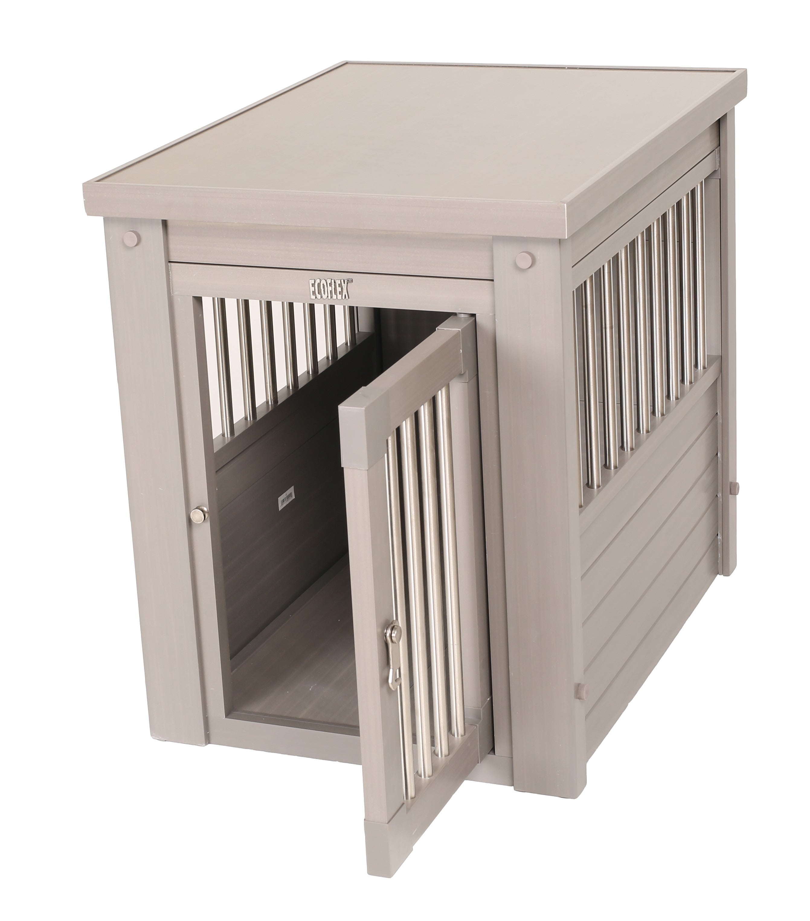 ECOFLEX Dog Crate End Table - Grey Medium