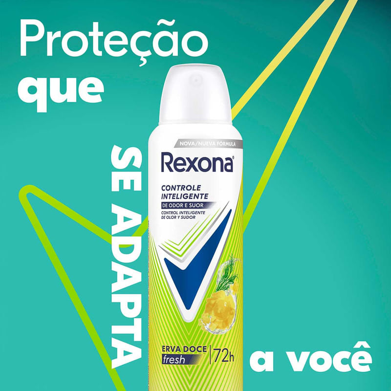 Desodorante Antitranspirante Aerosol Feminino Rexona Erva Doce 150ml