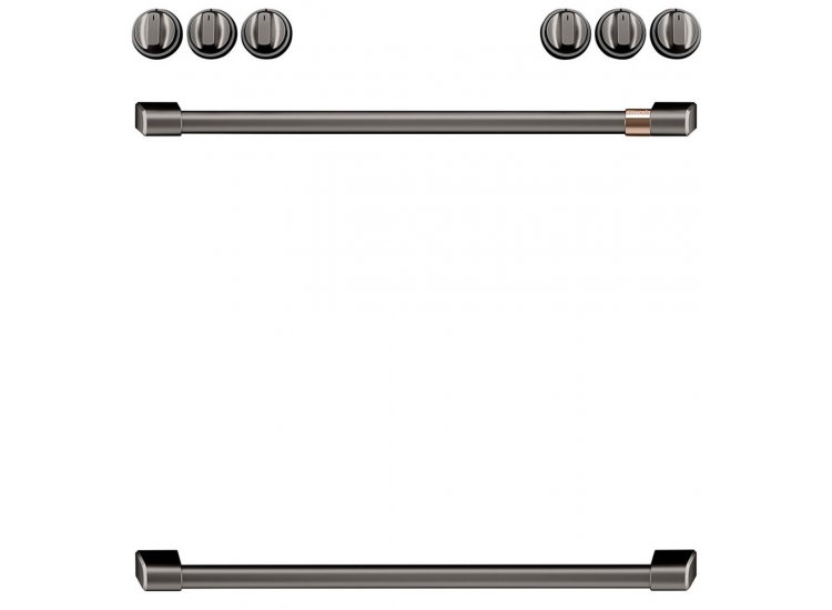 Cafe Brushed Black Front Control Electric Knobs And Handles