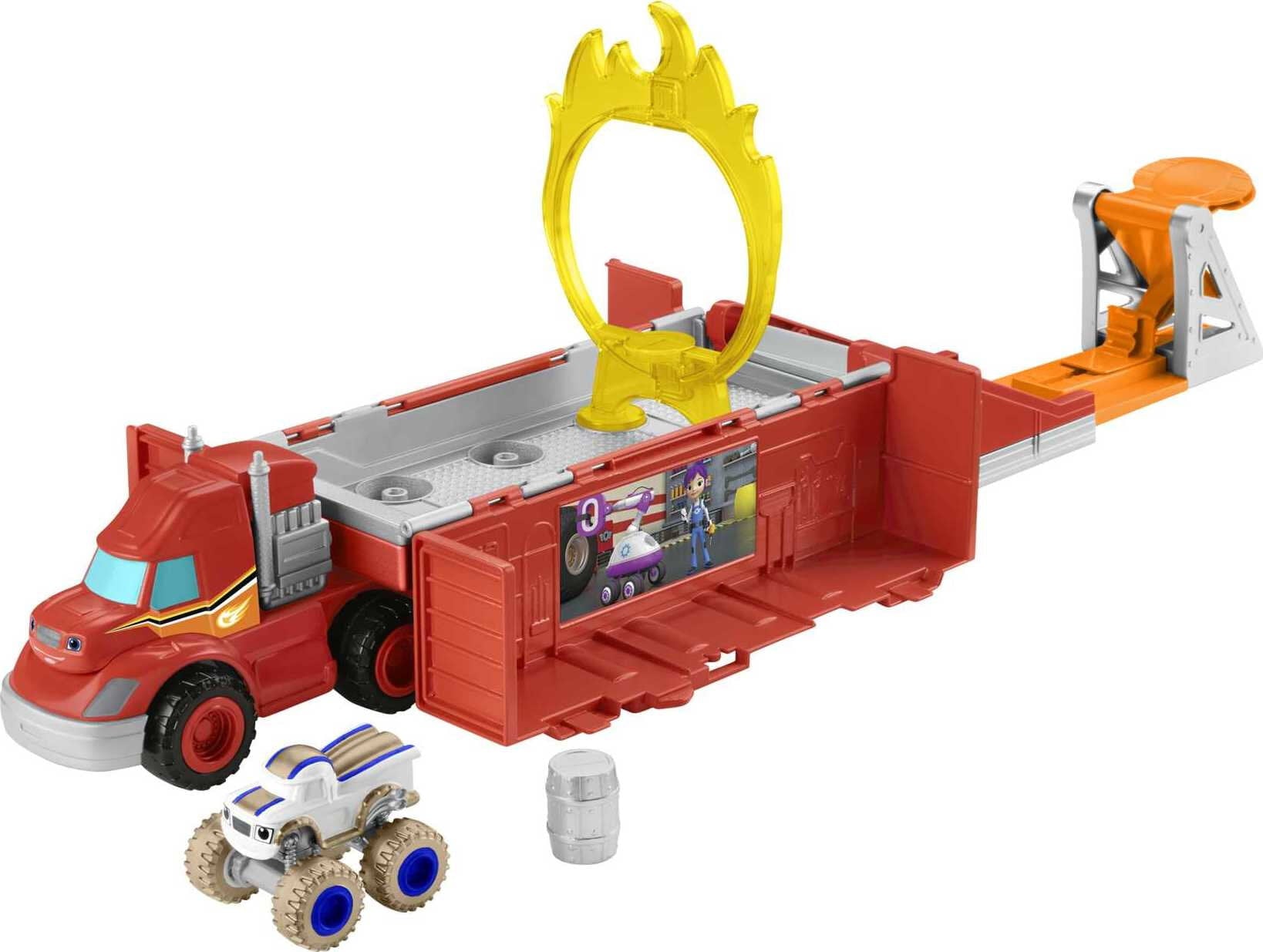 Fisher-Price Blaze and the Monster Machines Launch and Stunts Hauler， Transforming Vehicle Playset