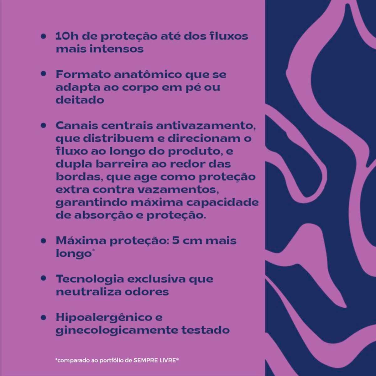 Absorvente com Abas Sempre Livre Conforto Noturno Suave 16 Unidades