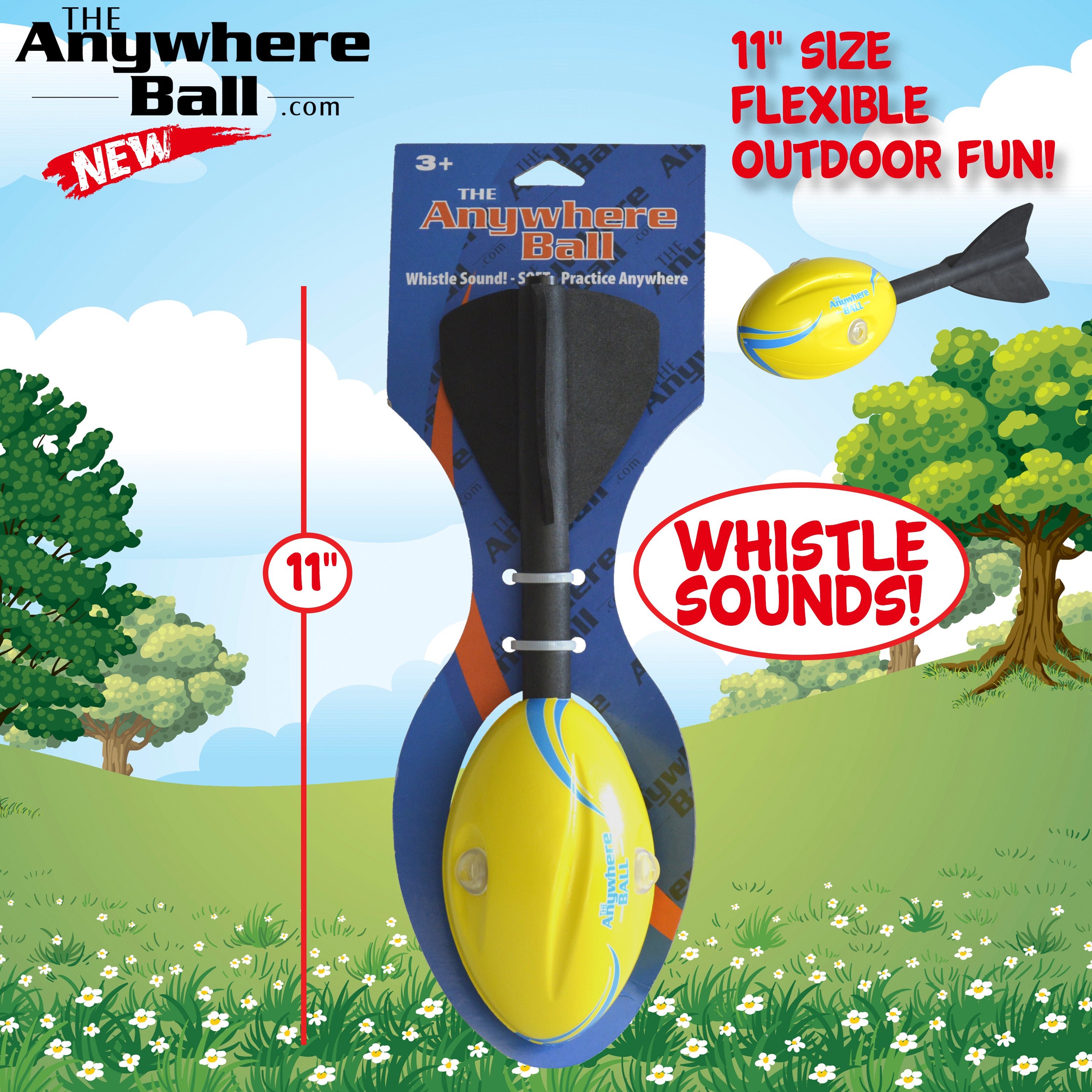 Thin Air Brands Whistle Football - Makes Whistling Sound When Thrown - Made of Durable Foam Materials - for Boys and Girls Ages 3+
