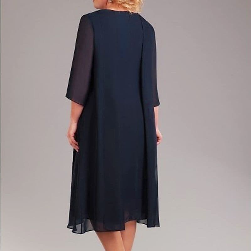 Women's Plus Size Sequin Dress Solid Color Crew Neck Party Dress