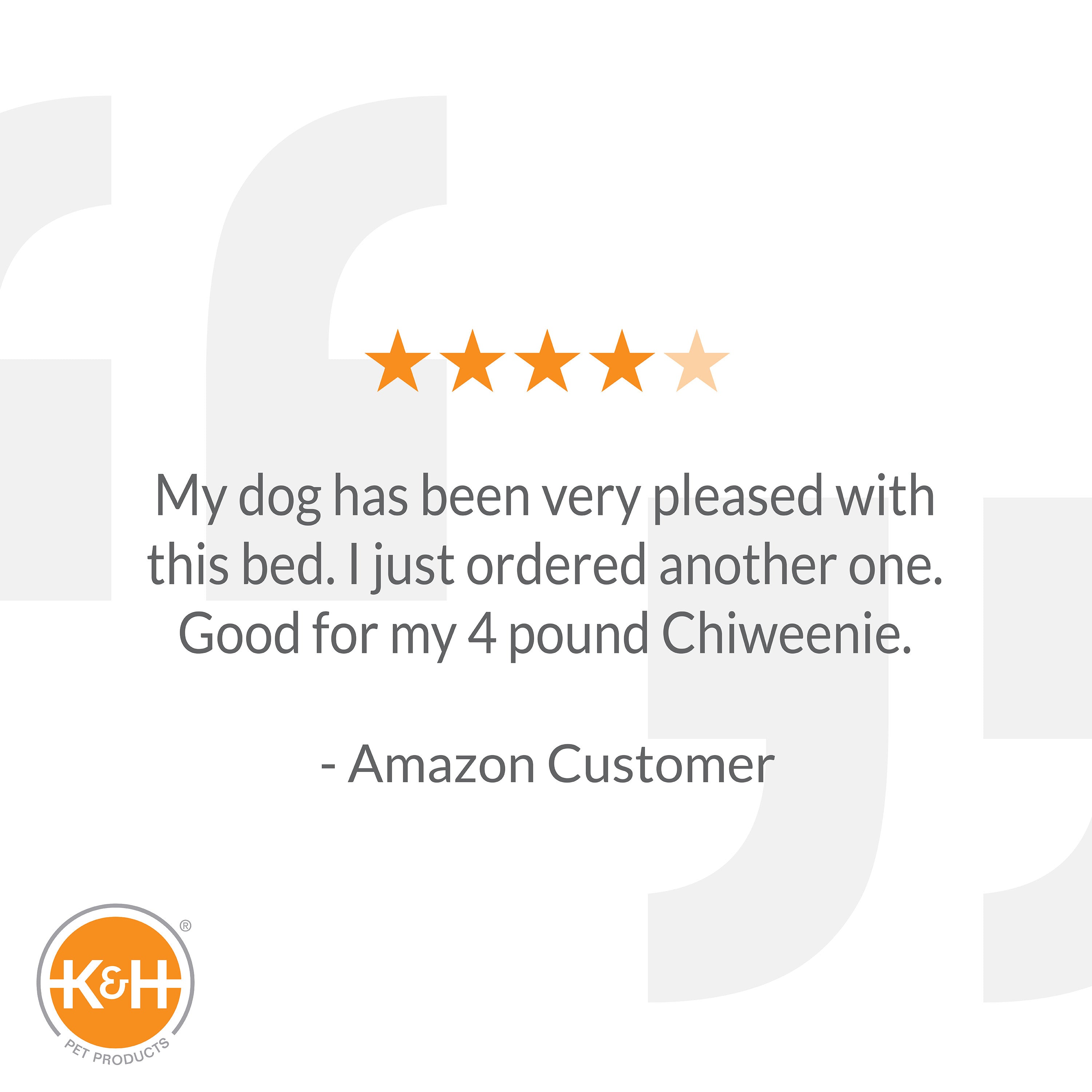 KandH Pet Products Thermo-Water Bolster Heating and Cooling Dog Bed Gray Paisley Medium 20 X 26 Inches