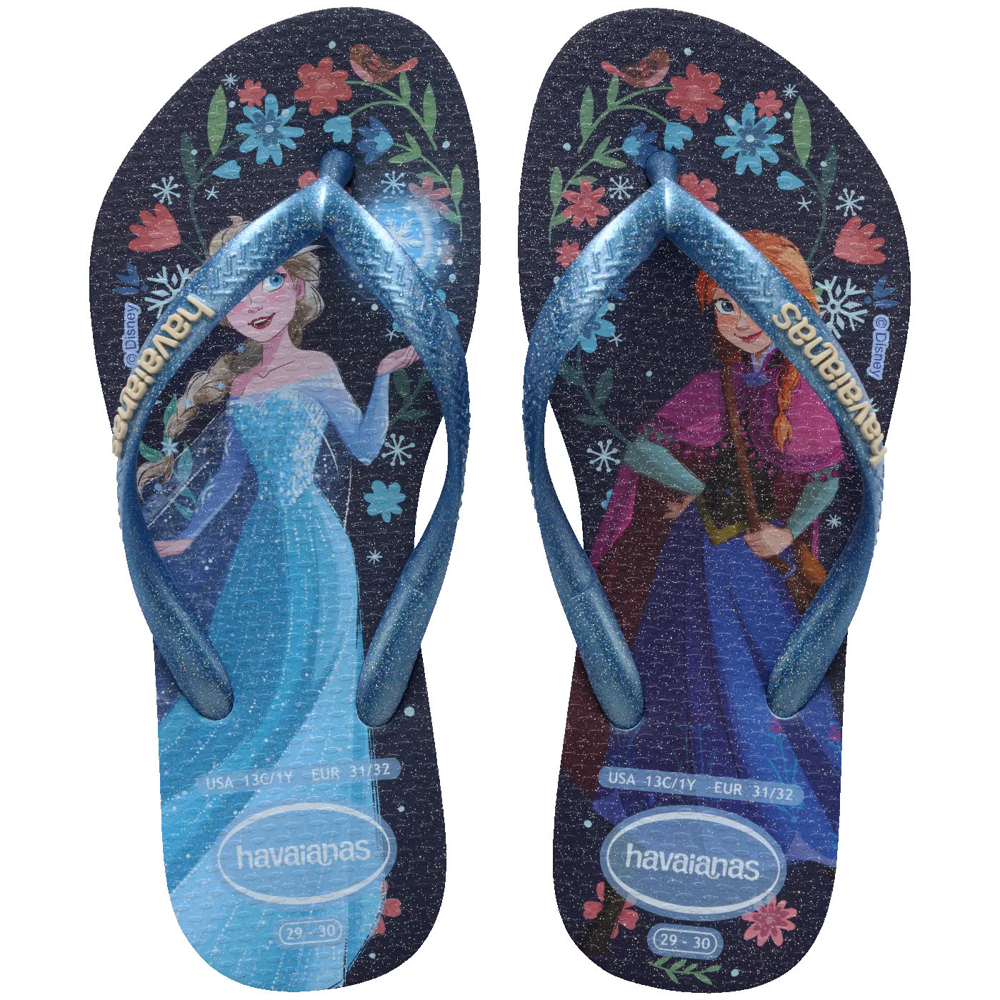 Chinelo Havaianas Infantil Slim Princesas Frozen