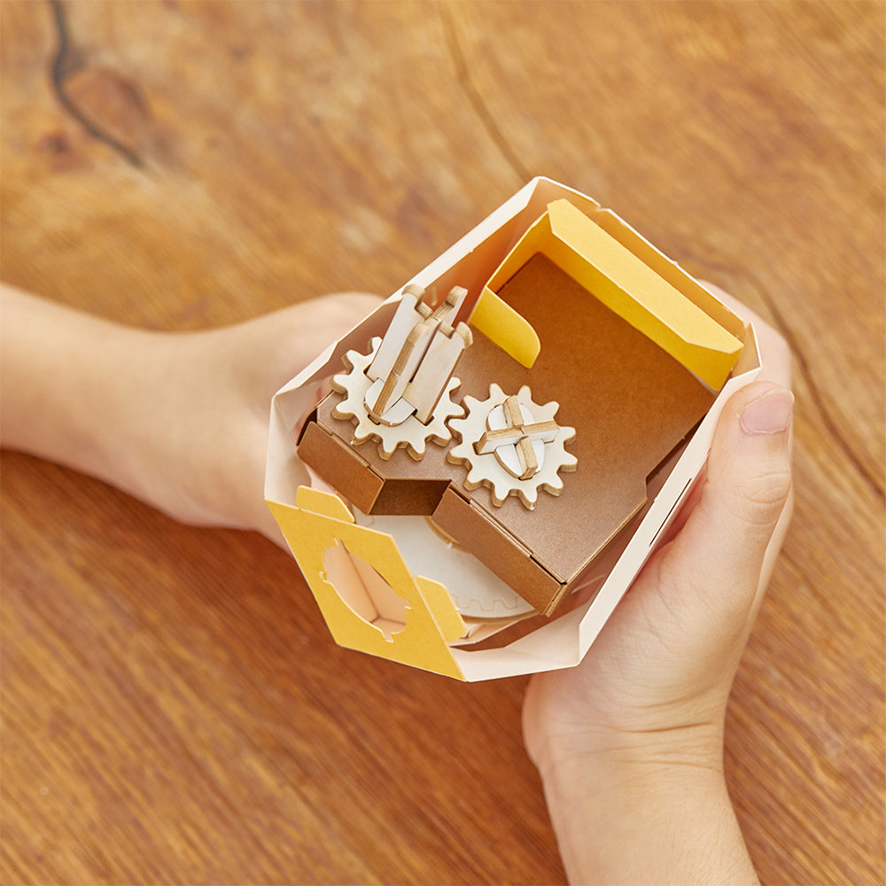 ROBOTRY Moving Paper Robots Making Kit， Arr | Spur Gear - Learn Very Basic 5 Robot Mechanisms