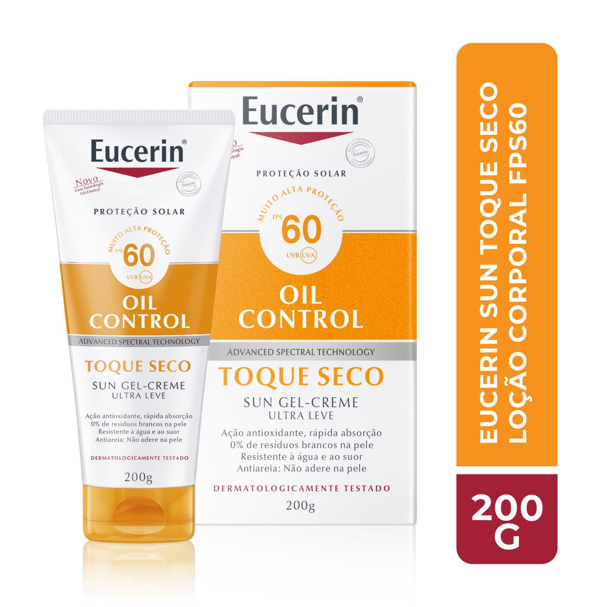 Locao Corporal FPS 60Toque Seco Eucerin Sun 200ml