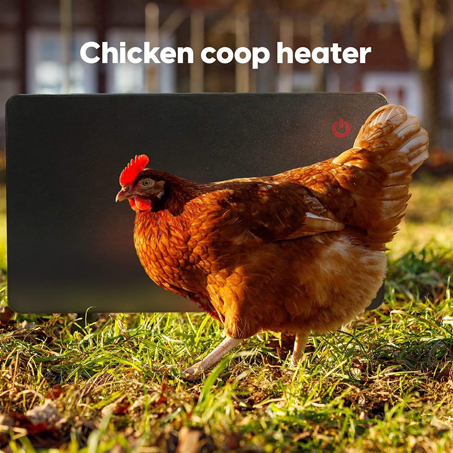 Econohome Safe Chicken Coop Heater， Safer Than Brooder Lamps， Gently Warm， 150 Watts， ETL Compliant for Safety - Also for Pets and Under Desk