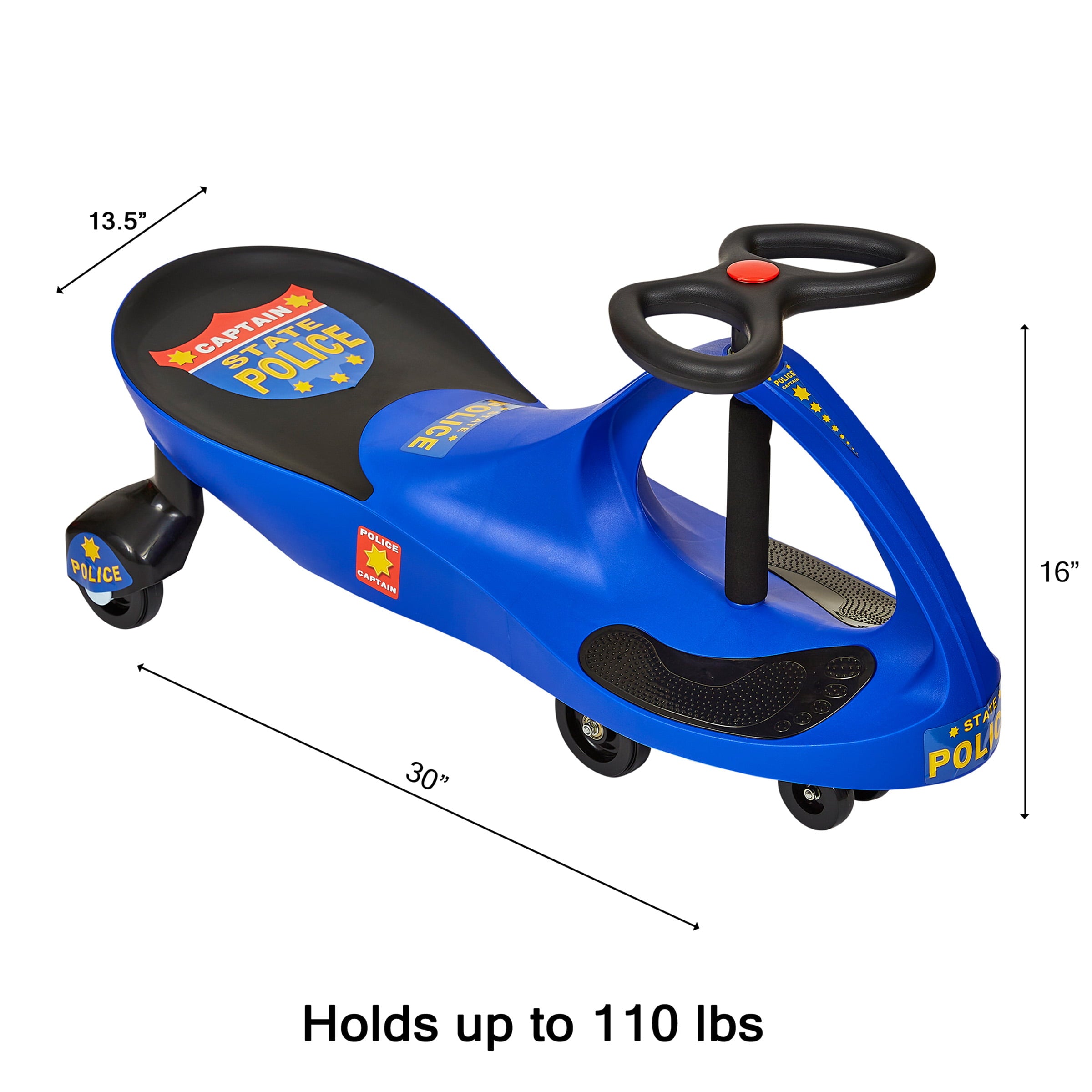 Lil Rider Wiggle Car Ride on Toy with No Batteries or Pedals， Blue