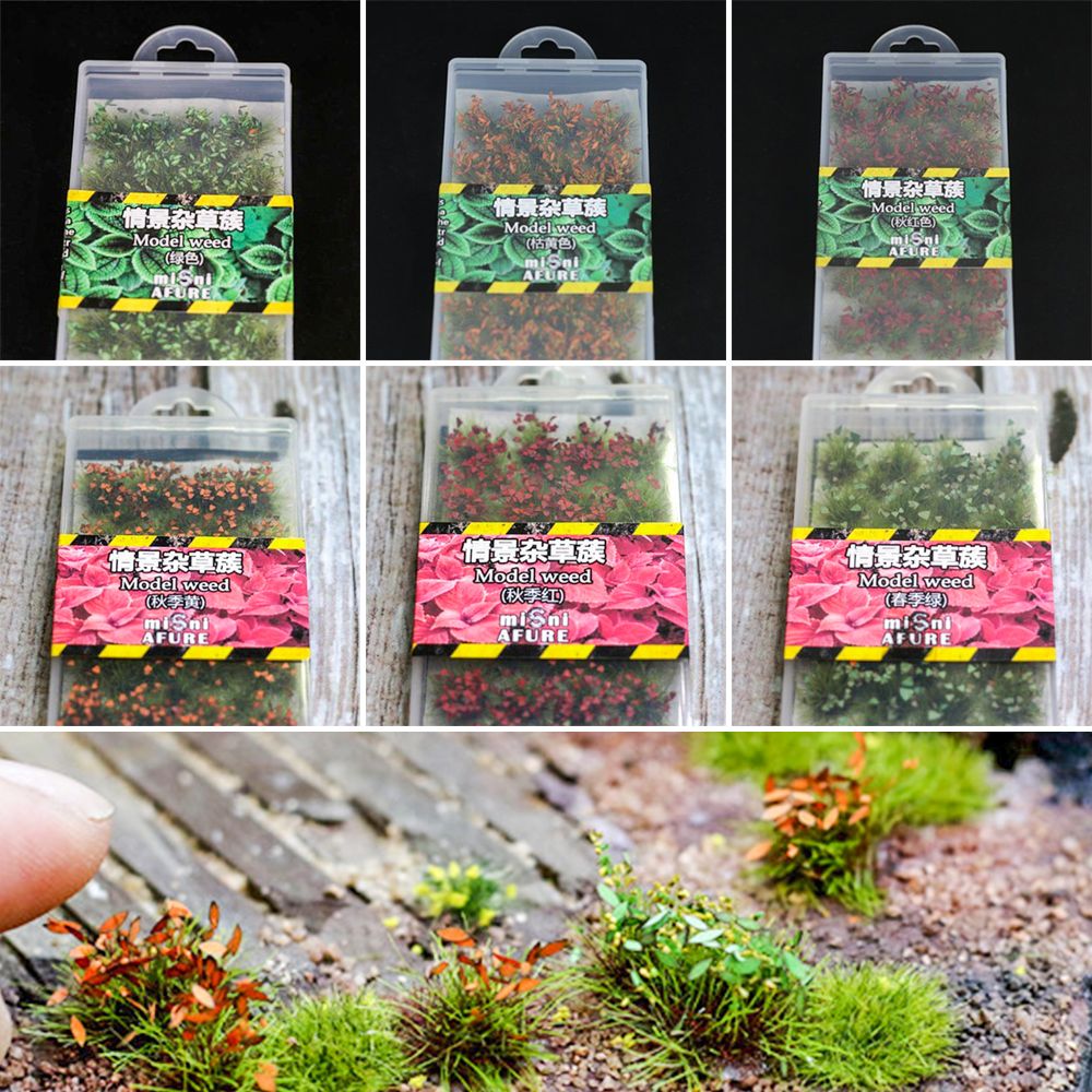Miniatures Handmade Bush Scale Train Landscape Scene Simulated Building Grass Mate Doll Grass Model Simulation Model Grass Tuft TYPE B