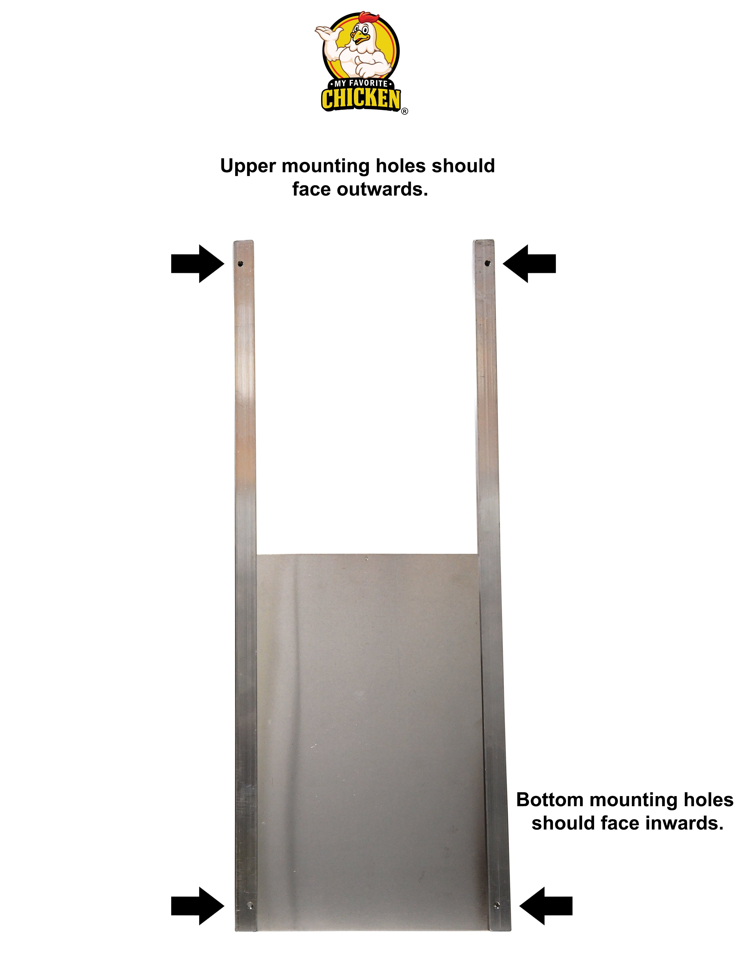 Metal Chicken Coop Door - Chicken House Pop Hole - for Poultry and Ducks