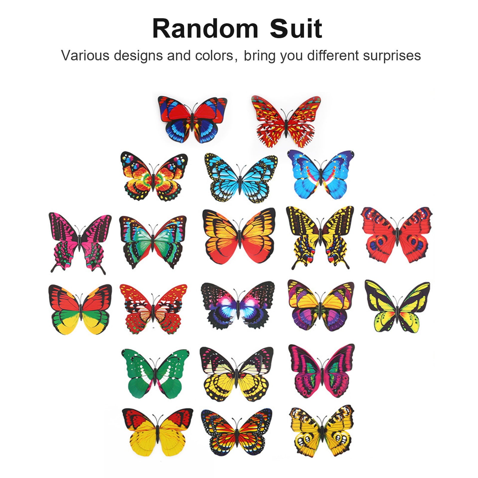 50pcs Garden Butterfly Stakes, EEEkit Waterproof Butterflies Stakes 11inch Garden Ornaments, Patio Decor Butterfly Yard Stake Decorative for Outdoor Christmas Decorations Party Supplies