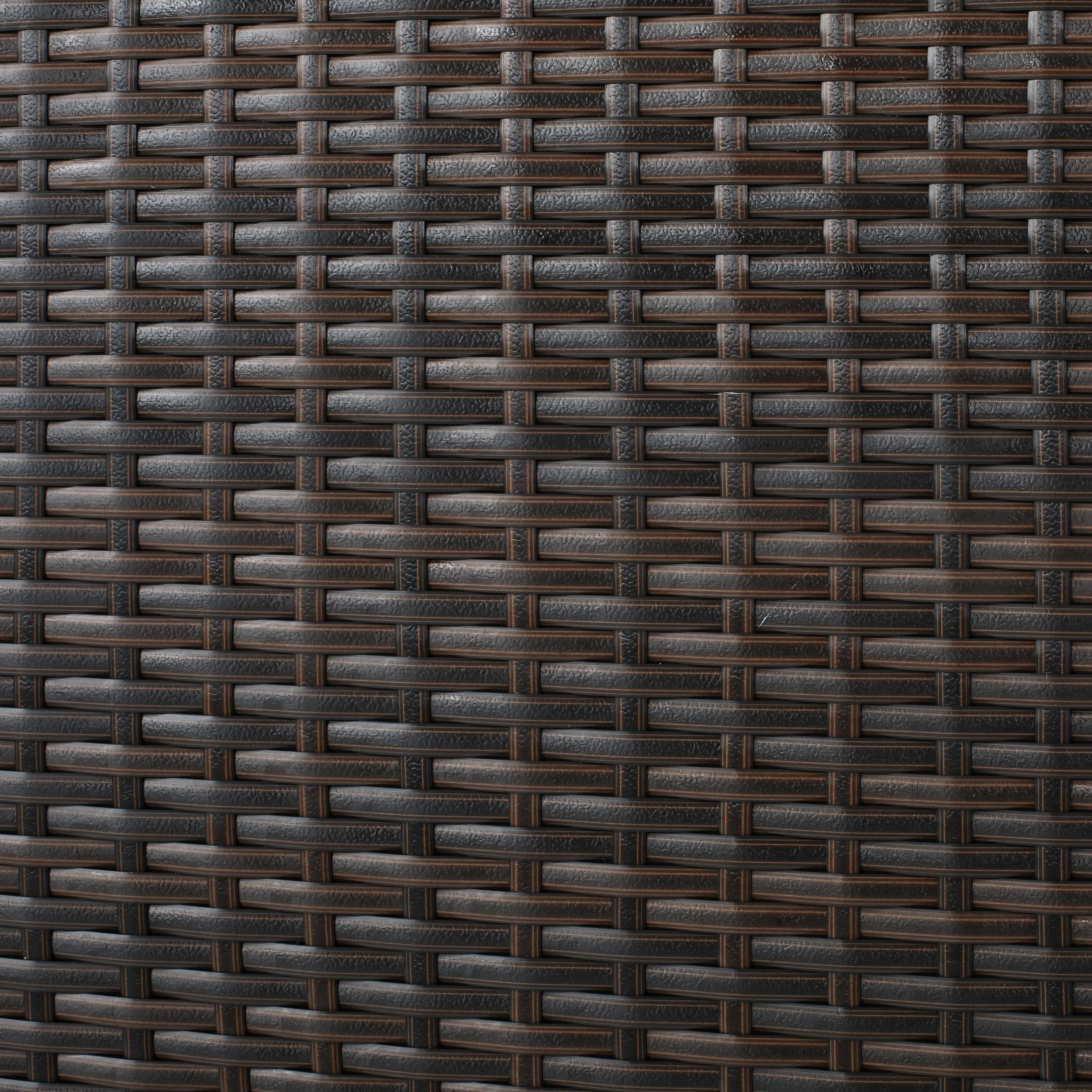 Fitzgerald Outdoor 7 Piece Multi-brown Wicker Dining Set