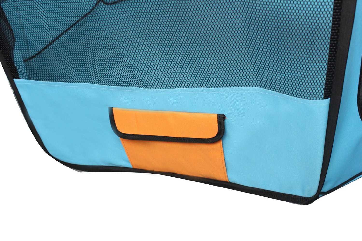 Fabulous Pet Small Water Resistant Portable Doggie， Dog， Puppy， Cat， Kitten Play Pen-Blue/Orange