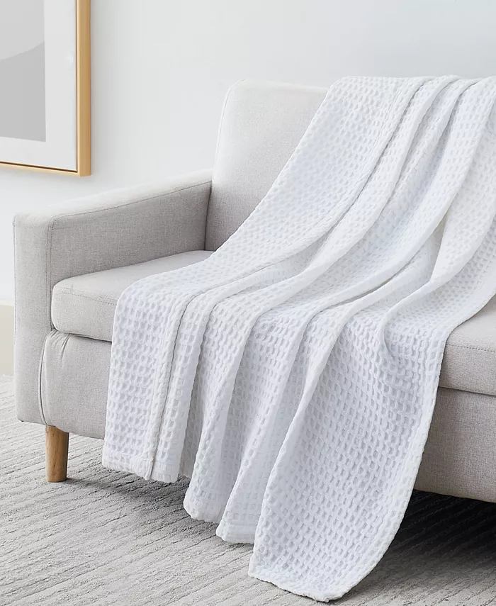 Southshore Fine Linens Cotton Waffle Weave Throw Blanket， 70