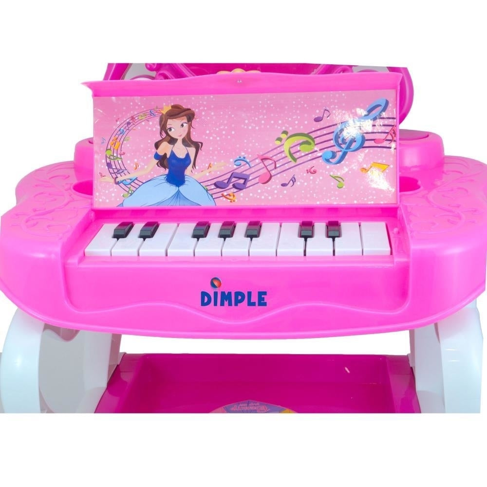 Princess Vanity Set with 16 Fashion & Makeup Accessories, Functional Piano Keyboard & Flashing Lights by Dimple