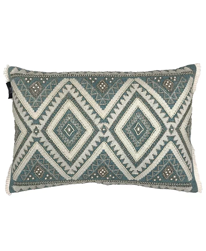 Mod Lifestyles Beaded Diamonds Decorative Pillow， 14