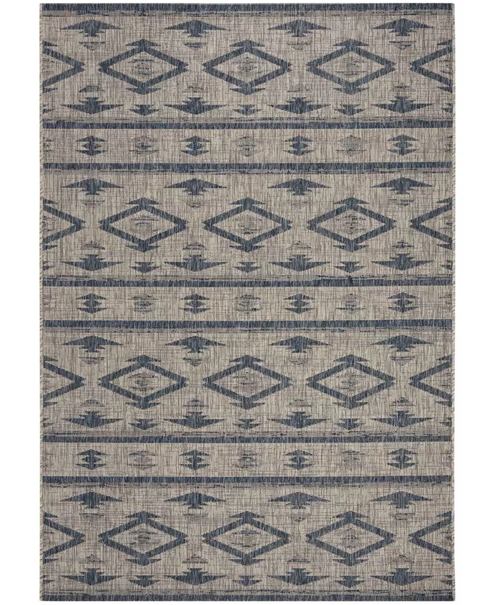 Safavieh Courtyard Gray and Navy 2'7