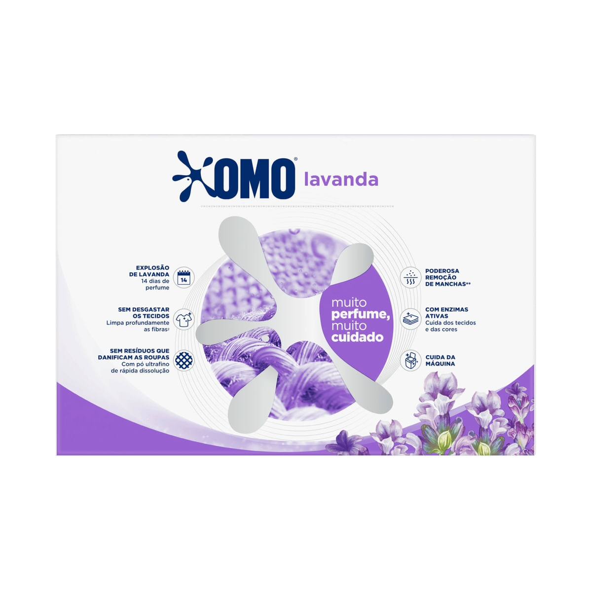 Lava-Roupas Po Lavanda Caixa Omo 1,6 Kg