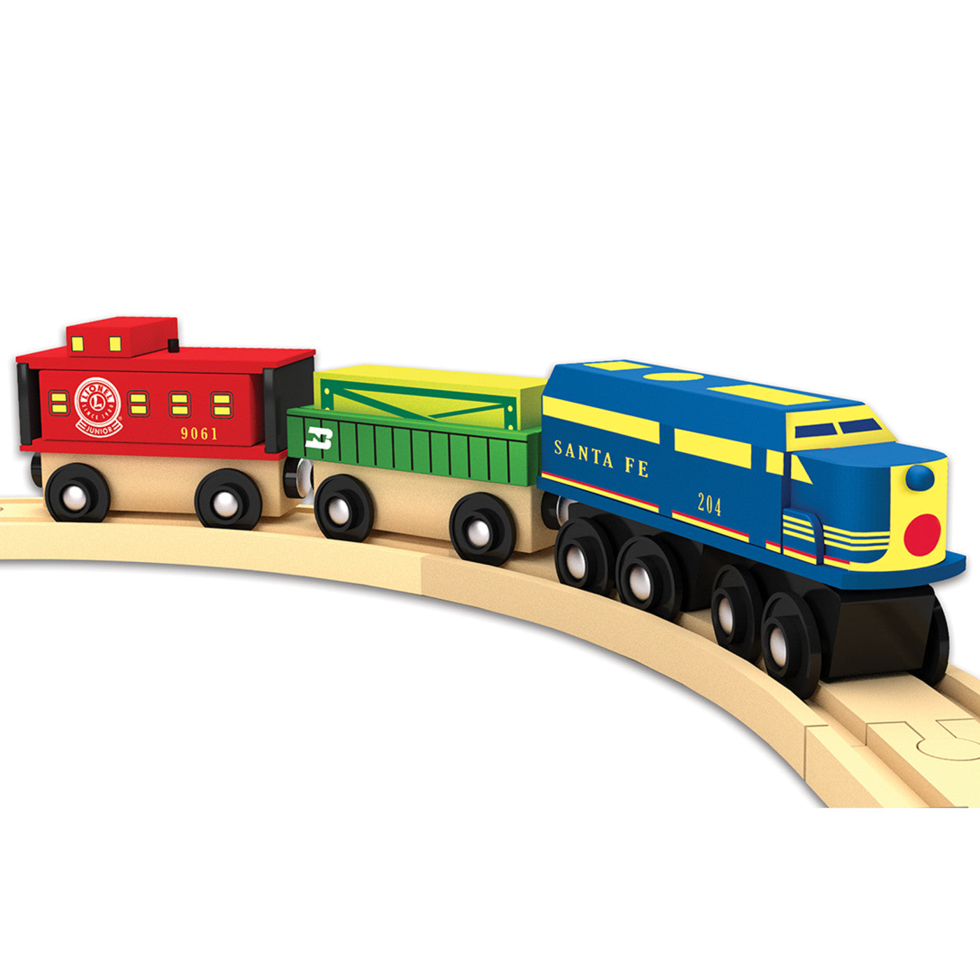 MasterPieces Wood Train Sets - Lionel Santa Fe Cargo 3 Piece Train Set