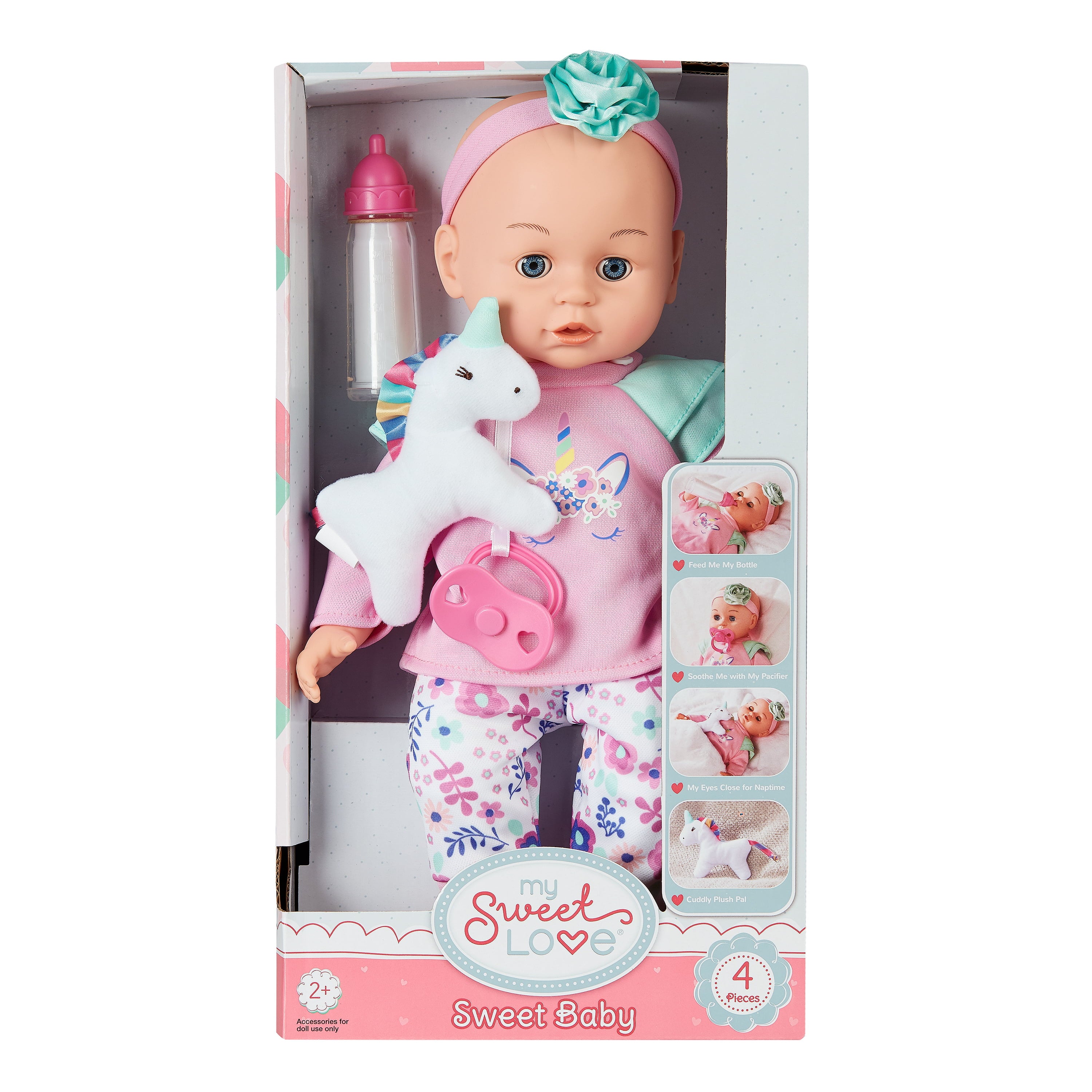 My Sweet Love Sweet Baby Doll Toy Set, 4 Pieces
