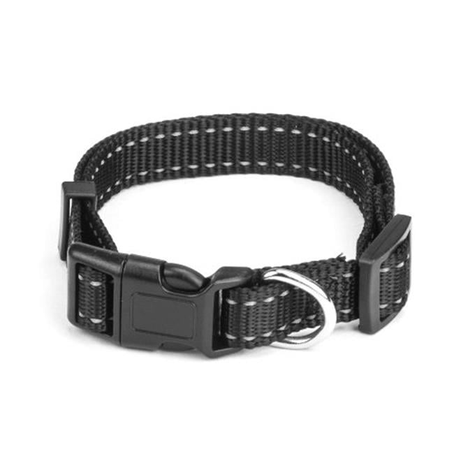 BrybellyHoldings ACLR-002 Small Adjustable Reflective Dog Collar - Black