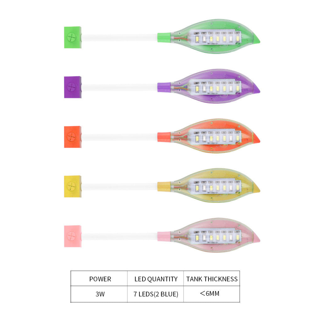 Aquarium Light Small Led Clip Light For Fish Tank Usb Shape Led Light For Aquarium Fish Tank White Blue Color