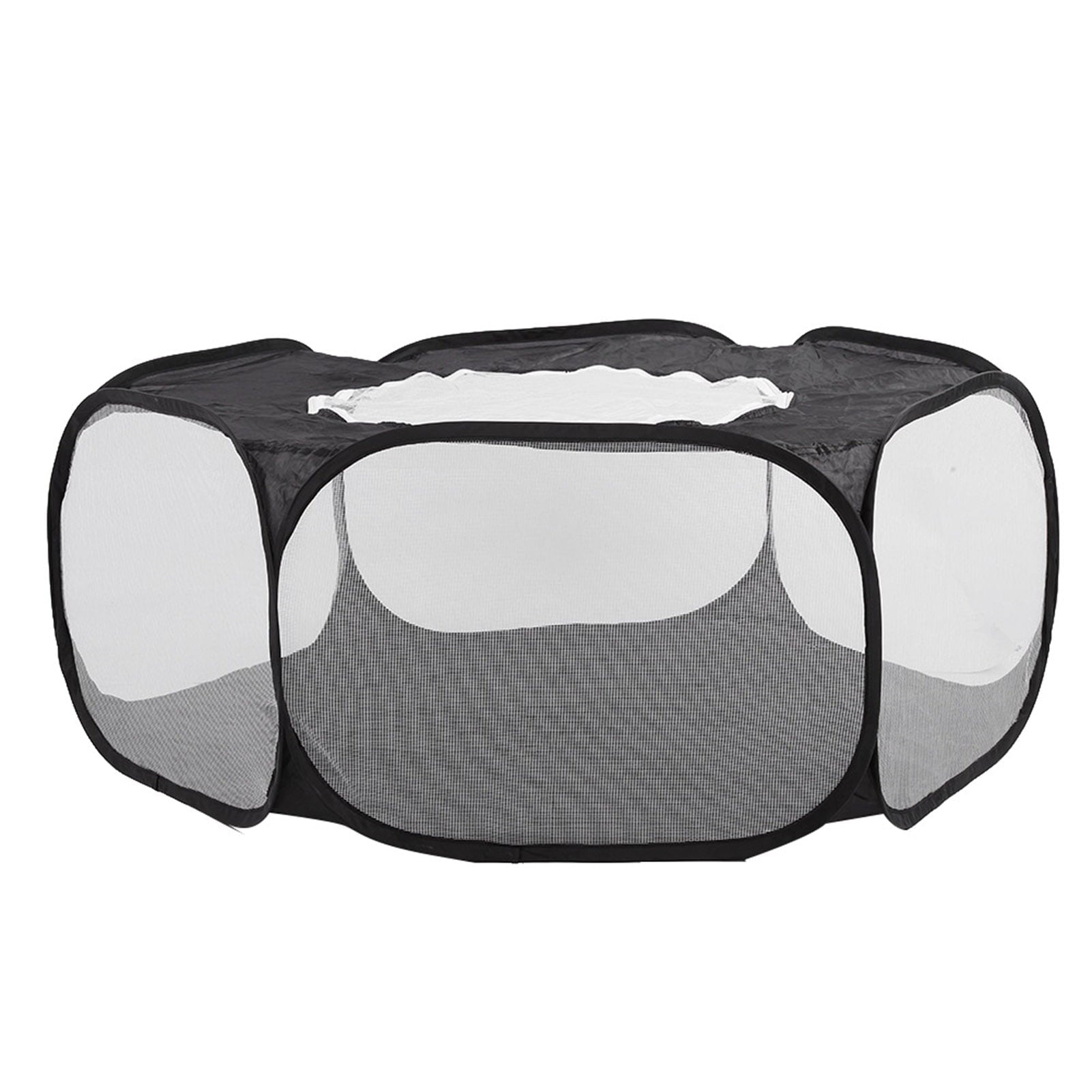Cat  Cage Tent Playpen Small Pet Playpen， Cloth Pet Folding Playpen， Hamsters For Outdoor Black