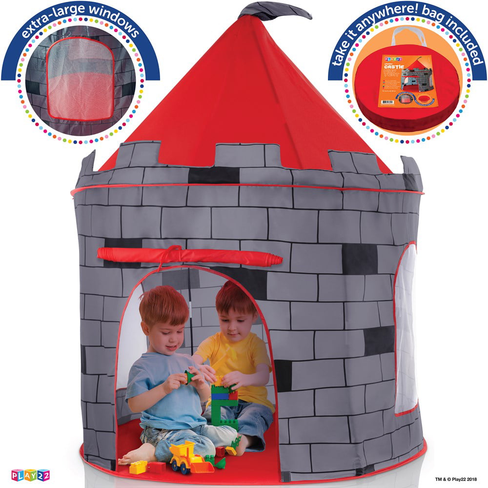 Kids Play Tent Knight Castle - Portable Kids Tent - Kids Pop Up Tent Foldable Into Carrying Bag - Children's Play Tent For Indoor And Outdoor Use - Kids Playhouse Best Gift For Boys and Girls