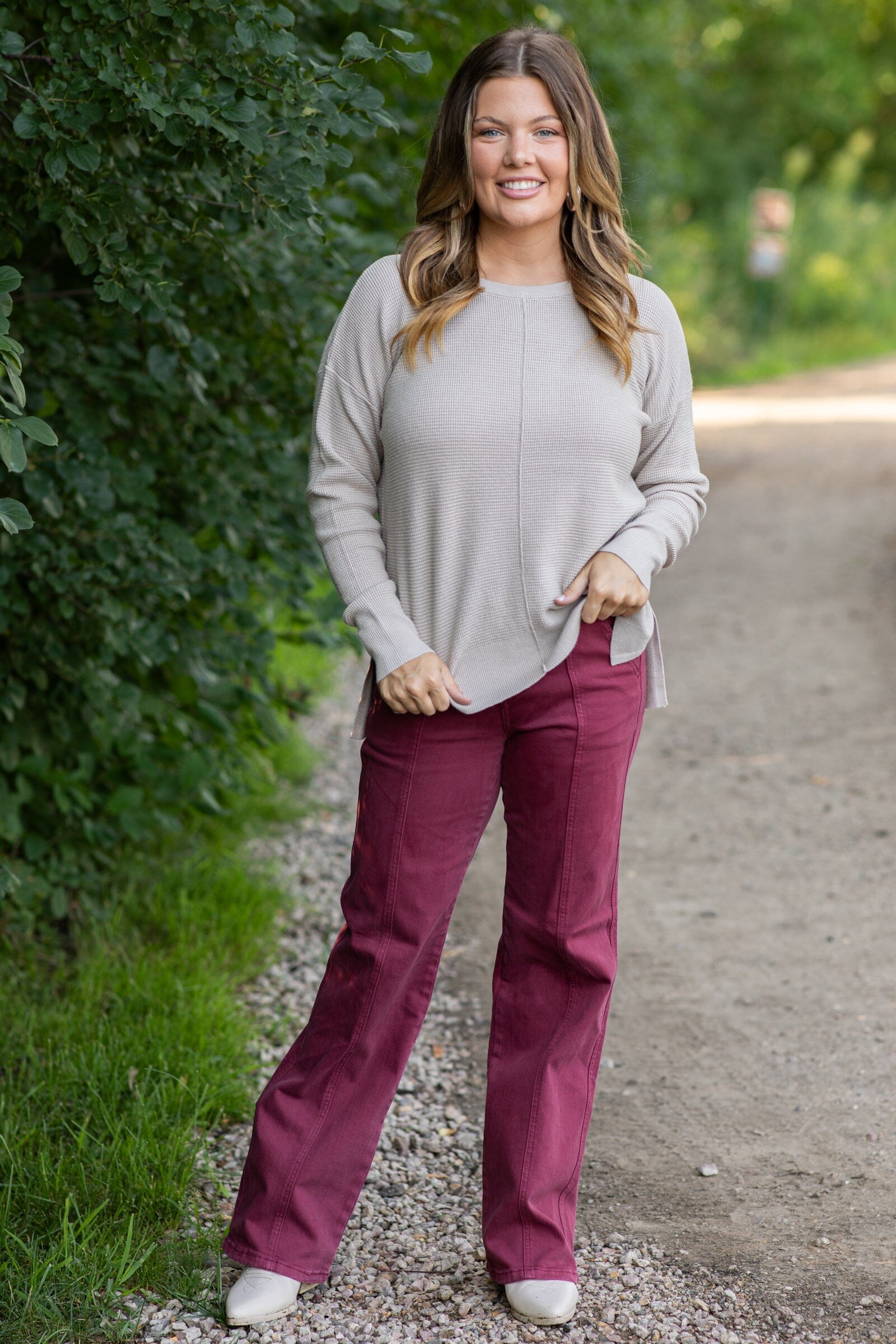 Beige Baby Waffle Knit Sweater