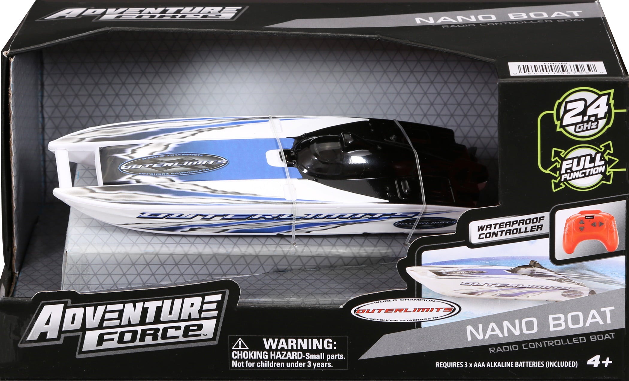Adventure Force 6 inch Outer Limits Catamaran Battery Radio Control Nano Mini Boat， 6706-1RH