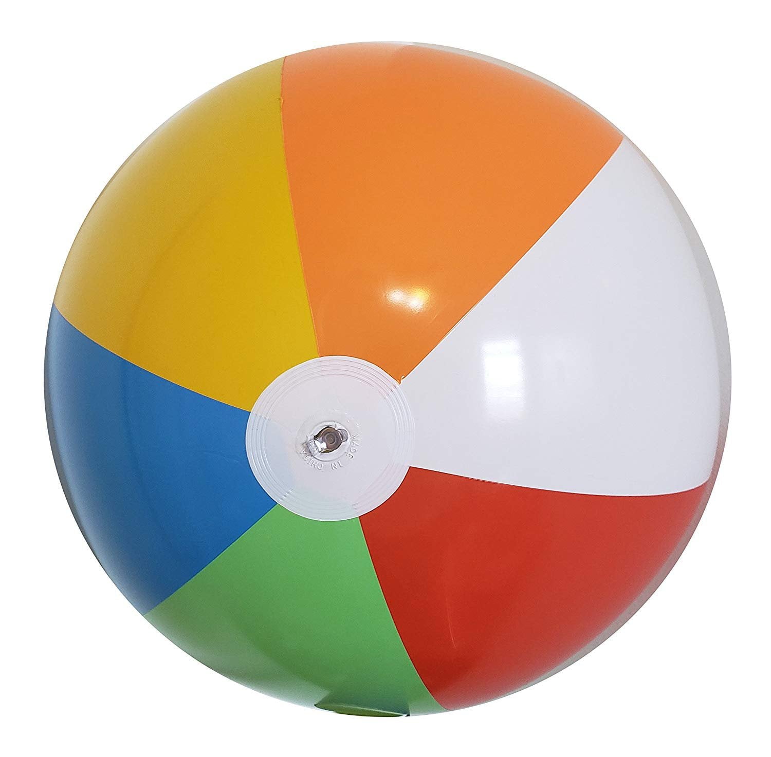 Fun Land 24 inch Pack of 6 Jumbo Colorful Beach Balls Rainbow Color Beach Balls 24