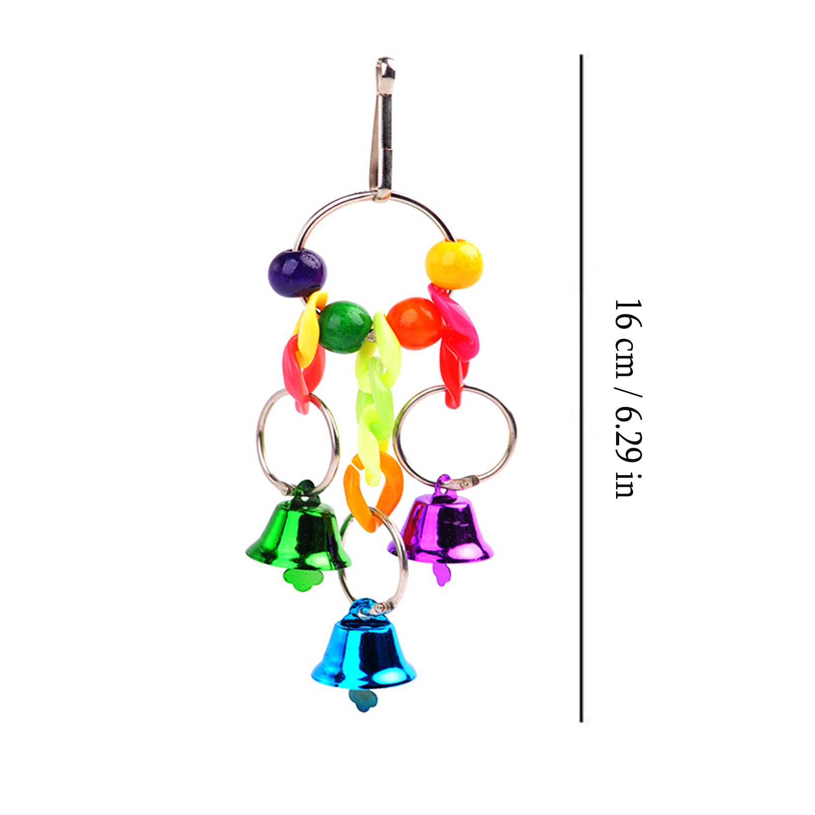CHBORLESS Bird Parakeet Toy for Swing Hanging Standing Chewing Hammock Bell Toy，6 Pack (Set1)