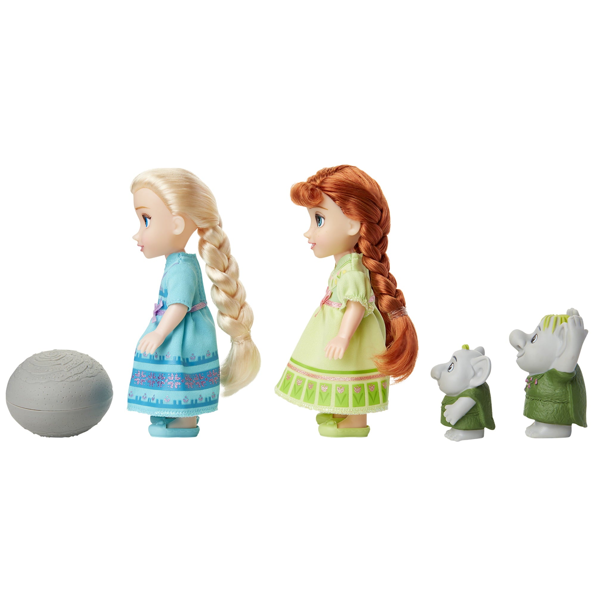 Disney Frozen 6 inch Petite Princess Anna and Elsa Fashion Dolls includes Surprise Trolls
